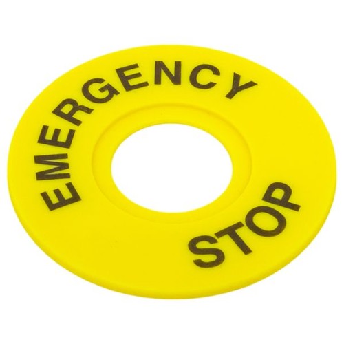 Табличка для кнопок 22 мм EMERGENCY STOP