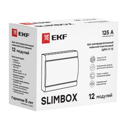 Щит распределительный ЩРН-П-12 ''SlimBox'' белая дверца IP41 PROxima