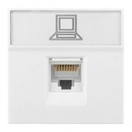 Розетка RJ45, категории 5e (ширина 2 модуля)