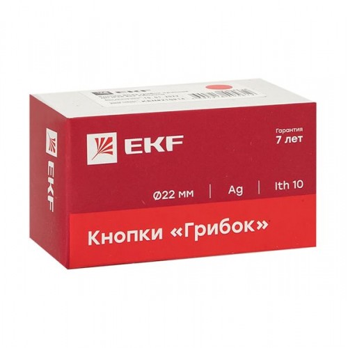 Кнопка BS542 поворотная красная грибок NC IP65 EK2