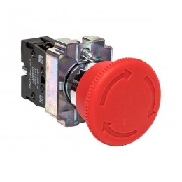 Кнопка BS542 поворотная красная Грибок NC
