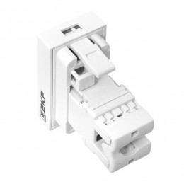 Розетка RJ45, категории 5e (ширина 1 модуль)