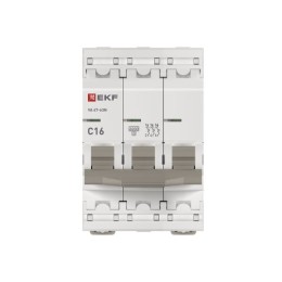 Выключатель автоматический трехполюсный 3P 16 А (C) 6kA ВА 47-63N M636316C PROXIMA EKF