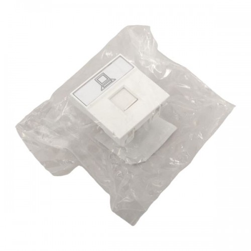 Розетка RJ45, категории 5e (ширина 2 модуля)