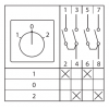 Переключатель кулачковый ПК-1-42 2п 3 положения 1-0-2