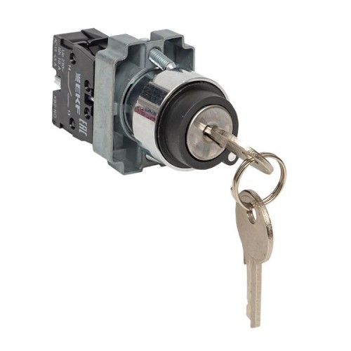 Переключатель BG21 2P с замком не возвратный NO