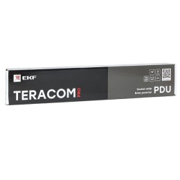 Блок розеток PDU TERACOM PRO 19'' 1U 16А/250В 8 розеток Schuko с выключателем шнур питания длиной 2 метра сечение 3x1.5 мм2 вилка Schuko корпус алюминий черный