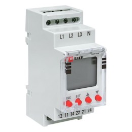 Реле контроля фаз с LCD дисплеем с нейтралью