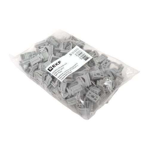 Крепеж-клипса для ручного монтажа d20 мм серая EKF-Plast