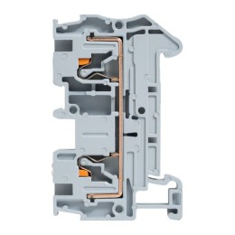 Клемма проходная Push-in 4 мм2 серая EKF