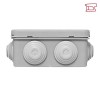 Коробка распределительная КМР-030-031 с крышкой (85х85х40) для прямого монтажа 8 мембр. вводов серая IP55 EKF