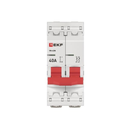Выключатель нагрузки (ВН) двухполюсный 2P 40А ВН-63N S63240 PROXIMA EKF