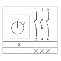 Переключатель кулачковый ПК-1-13 25А 3P 0-1