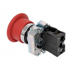 Кнопка BS542 поворотная красная Грибок NC