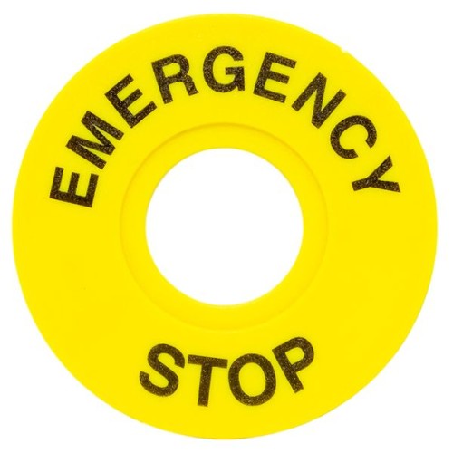 Табличка для кнопок 22 мм EMERGENCY STOP
