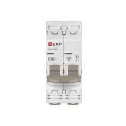Выключатель автоматический двухполюсный 2P 50А (C) 6kA ВА 47-63N M636250C PROXIMA EKF