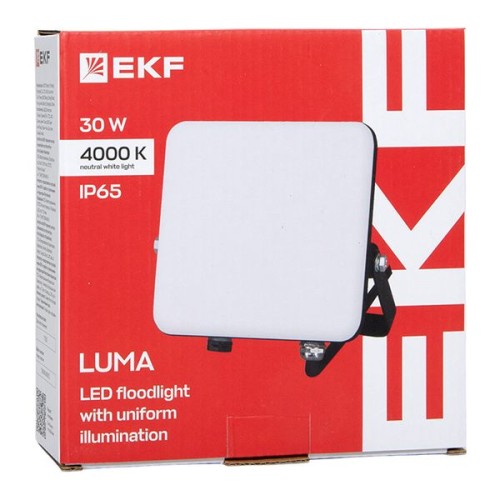 Прожектор светодиодный СДО-4003 30 Вт 4000К IP65 с равномерной засветкой LUMA