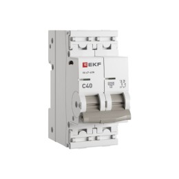 Выключатель автоматический двухполюсный 2P 40А (C) 6kA ВА 47-63N M636240C PROXIMA EKF