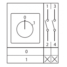 Переключатель кулачковый ПК-1-12 10А 2P 0-1' PROxima
