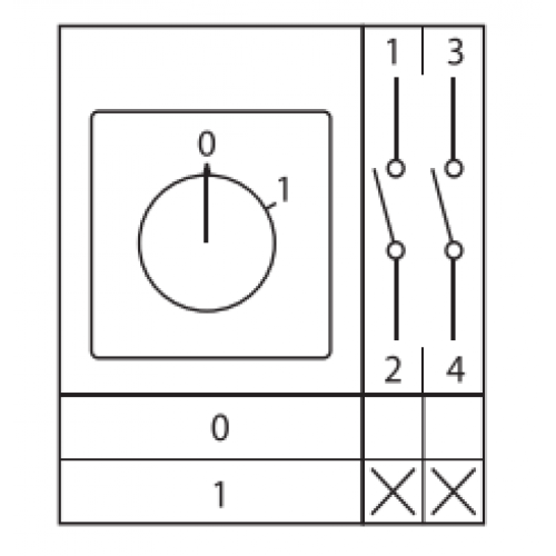 Переключатель кулачковый ПК-1-12 10А 2P 0-1' PROxima