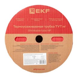 Трубка термоусаживаемая ТУТ нг 40/20 красная рулон PROxima