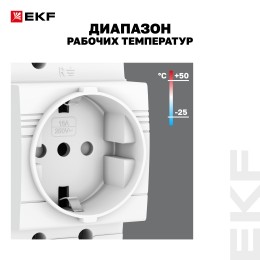 Розетка РДЕ-47 240В (под евро вилку с заземлением) EKF PROxima