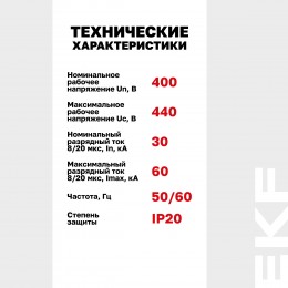 Модуль сменный к ОПВ-B In-30кА 440В с сигнализацией