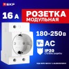 Розетка щитовая на DIN-рейку РДЕ-47 16А (под евро вилку сзаземлением) EKF PROxima