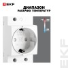 Розетка щитовая на DIN-рейку РДЕ-47 16А (под евро вилку сзаземлением) EKF PROxima
