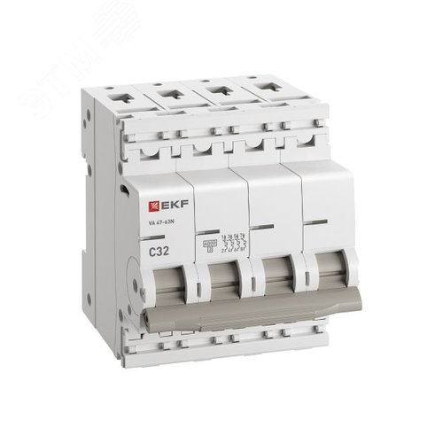 Выключатель автоматический ВА 47-63N 4P 32А (C) 6кА PROXIMA