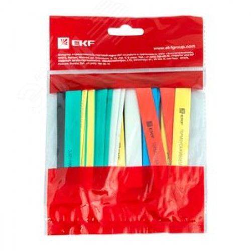 Трубка термоусаживаемая ТУТ нг 12/6 (7 цветов по 3шт) 100мм PROxima