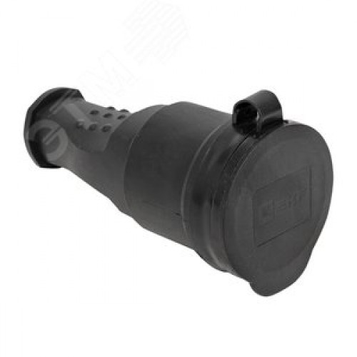 Розетка переносная с защитной крышкой каучуковая  230В 2P+PE 16A IP44 EKF Марс