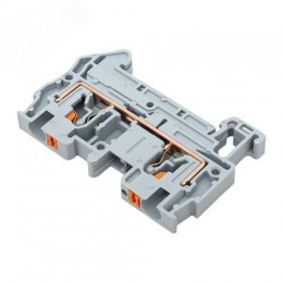 Клемма проходная Push-in 4 мм2 серая EKF