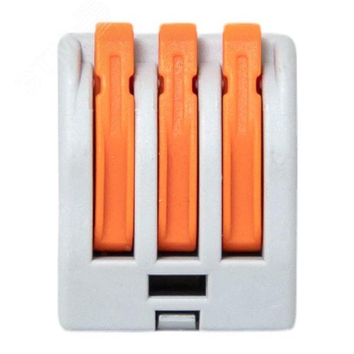 Клемма СМК 222-413 с рычагом 3 отверстия 0,08-2,5(4,0) мм2 EKF