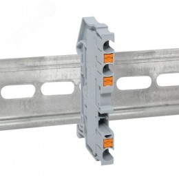 Клемма Push-in 2.5 мм2 3 вывода серая EKF