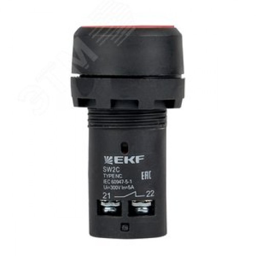 Кнопка красная возвратная SW2C-11 без подсветки IP54