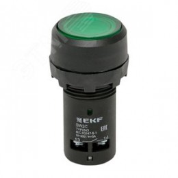 Кнопка зеленая SW2C-10D с подсветкой неон NO IP54