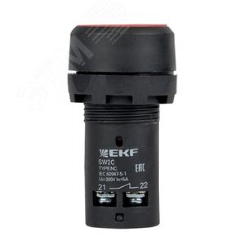 Кнопка SW2C-11 с фиксацией красная NO+NC PROxima