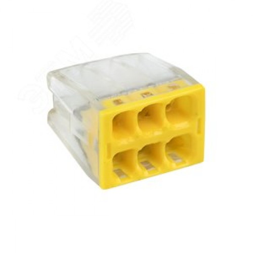 Клемма строительно-монтажная СМК 2273-246 PROxima с пастой 6 отверстий 0.5-2.5мм.кв.