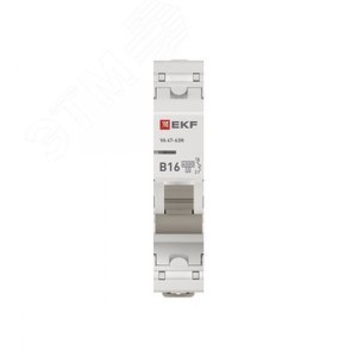 Выключатель автоматический однополюсный 1P 16 А (В) 4.5kA ВА 47-63N M634116B PROXIMA EKF