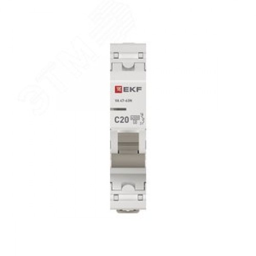 Выключатель автоматический однополюсный 1P 20А (C) 4.5kA ВА 47-63N M634120C PROXIMA EKF