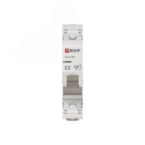 Выключатель автоматический однополюсный 1P 2А (C) 4.5kA ВА 47-63N M634102C PROXIMA EKF