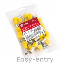 Наконечник штыревой втулочный изолированный НШвИ 25.0-16 (50шт)