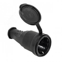 Розетка переносная с защитной крышкой каучуковая  230В 2P+PE 16A IP44 EKF Марс