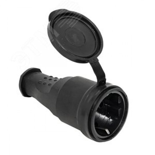 Розетка переносная с защитной крышкой каучуковая  230В 2P+PE 16A IP44 EKF Марс