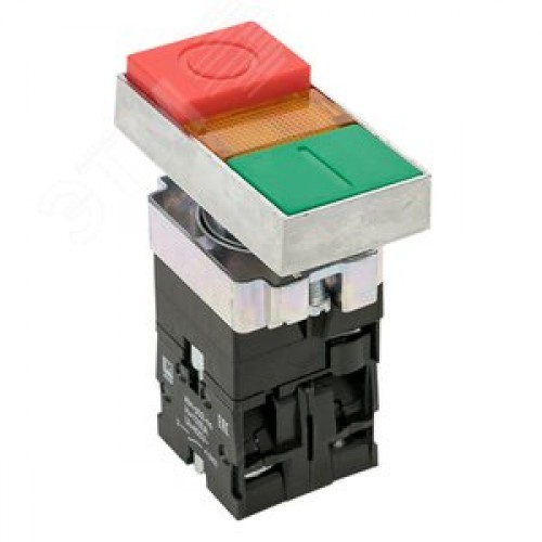 Кнопка LAY5-BW8465 I-O прямоугольная 230В NO+NC PROxima