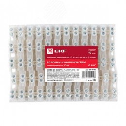 Колодка клеммная полиэтилен 1,5-6(10) мм2 10А 12 секций EKF