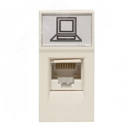 Розетка RJ45, категории 5e (ширина 1 модуль)