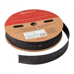 Трубка термоусаживаемая ТУТ нг 30/15 черная рулон PROxima