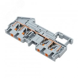 Клемма Push-in 4 мм2 4 вывода серая EKF